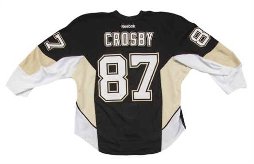 2012-13 Sidney Crosby Game Worn Playoff Jersey – Worn During his May 17 Playoff Hat Trick! (Penguins and Jersey-Trak LOA) 